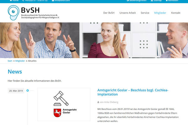 BvSH Website